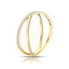 Thumbnail Image 2 of 9ct Yellow Gold Cubic Zirconia Open Twist Ring