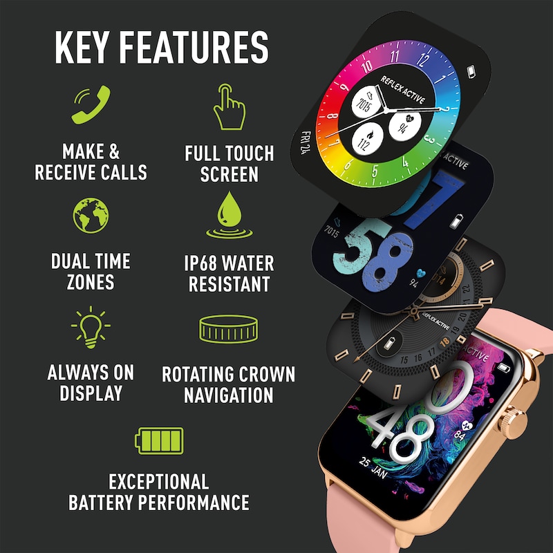 Main Image 2 of Reflex Active Amoled Series 30 Nude Smart Watch