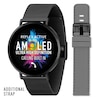 Thumbnail Image 1 of Reflex Active Series 42 Amoled Ultra Slim Black Mesh & Grey Silicone Strap Smart Watch