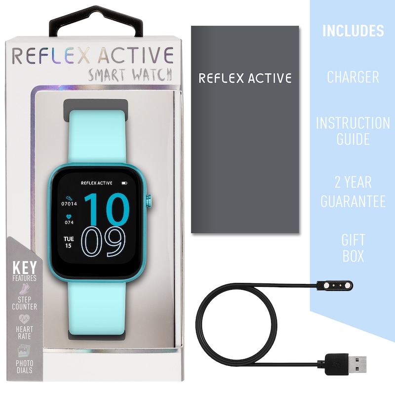 Main Image 6 of Reflex Active Series 12 Bright Blue Strap Smart Watch