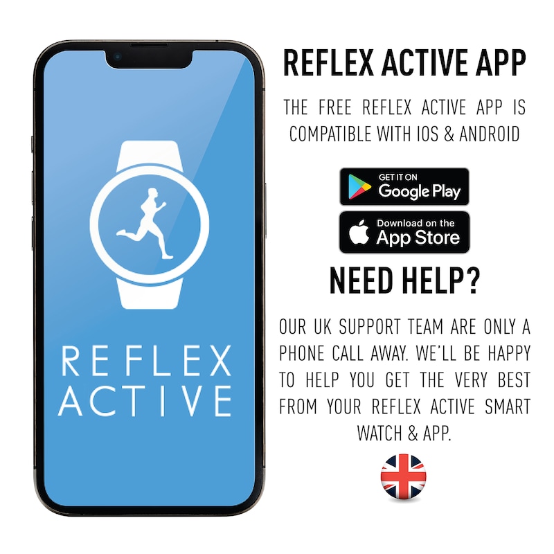 Main Image 7 of Reflex Active Series 12 Bright Blue Strap Smart Watch