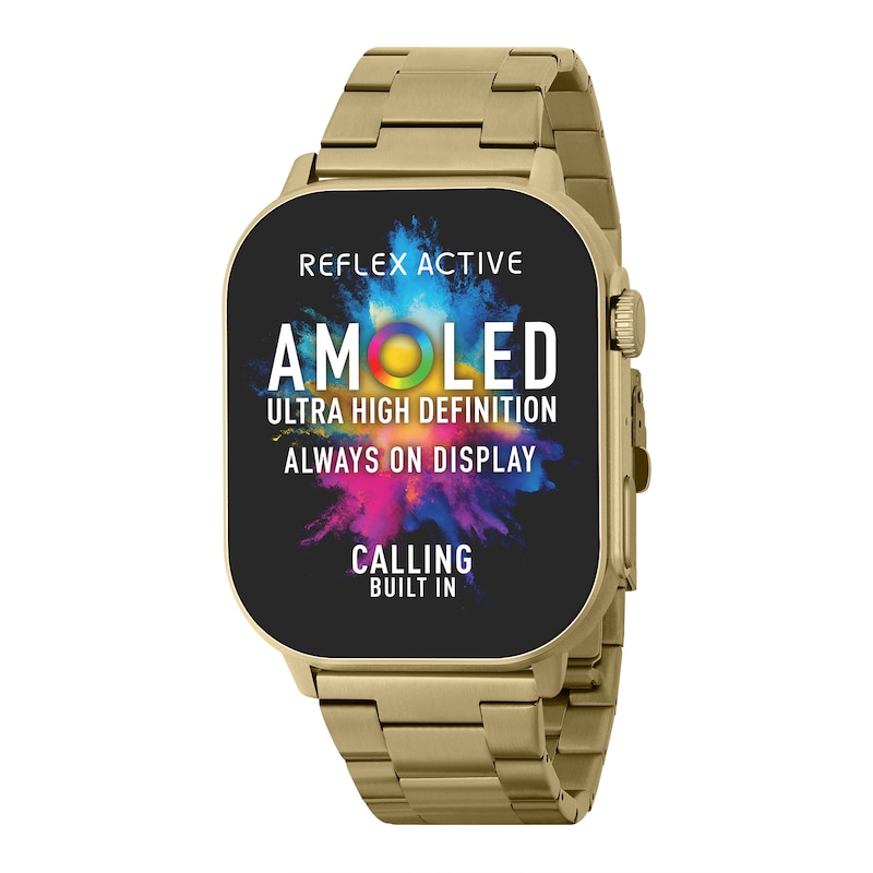 Main Image 1 of Reflex Active Amoled Series 29 Gold Tone Bracelet Smart Calling Watch