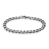 Thumbnail Image 1 of Stainless Steel Men's Black & Silver Two Colour 8.5 Inch Curb Bracelet