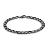 Thumbnail Image 2 of Stainless Steel Men's Black & Silver Two Colour 8.5 Inch Curb Bracelet