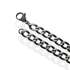 Thumbnail Image 3 of Stainless Steel Men's Black & Silver Two Colour 8.5 Inch Curb Bracelet