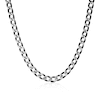 Thumbnail Image 1 of Stainless Steel Men's Black & Silver Two Colour 24 Inch Curb Necklace