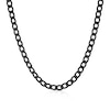 Thumbnail Image 2 of Stainless Steel Men's Black & Silver Two Colour 24 Inch Curb Necklace