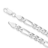 Thumbnail Image 3 of Sterling Silver Men's Figaro Chain 8 Inch Bracelet