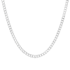 Thumbnail Image 1 of Sterling Silver Men's Flat Curb Chain 18 Inch Necklace