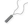 Thumbnail Image 2 of Sterling Silver Men's Black Cubic Zirconia T-Bar Pendant Necklace