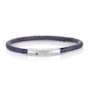 Thumbnail Image 3 of Stainless Steel Men's Woven Navy Leather Bracelet