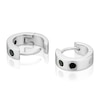 Thumbnail Image 2 of Sterling Silver Men's Onyx Huggie Hoop Earrings