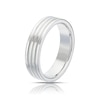 Thumbnail Image 2 of Sterling Silver Men's Triple Ridge Detail Ring