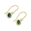 Thumbnail Image 2 of Sterling Silver Gold Tone Emerald Preciosa Crystal Drop Earrings