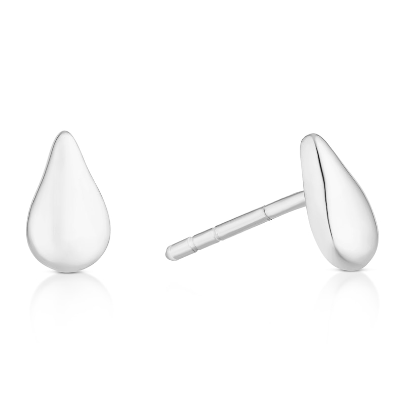 Main Image 1 of Sterling Silver Small Teardrop Stud Earrings