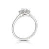 Thumbnail Image 3 of The Diamond Story Platinum 0.40ct Diamond Oval Halo Ring