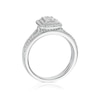 Thumbnail Image 3 of Perfect Fit 9ct White Gold 0.40ct Diamond Emerald Design Bridal Set