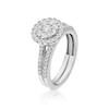 Thumbnail Image 2 of Perfect Fit 9ct White Gold 0.66ct Diamond Round Cluster Bridal Set