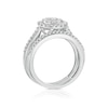 Thumbnail Image 3 of Perfect Fit 9ct White Gold 0.66ct Diamond Round Cluster Bridal Set