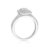 Thumbnail Image 3 of Perfect Fit 9ct White Gold 0.66ct Diamond Emerald Design Bridal Set