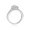 Thumbnail Image 3 of Perfect Fit 9ct White Gold 0.50ct Diamond Pear Cluster Bridal Set