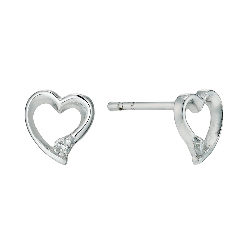 Silver Heart Earrings | H.Samuel