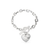 Thumbnail Image 1 of Guess Silver Tone T-Bar Heart Crystal Bracelet