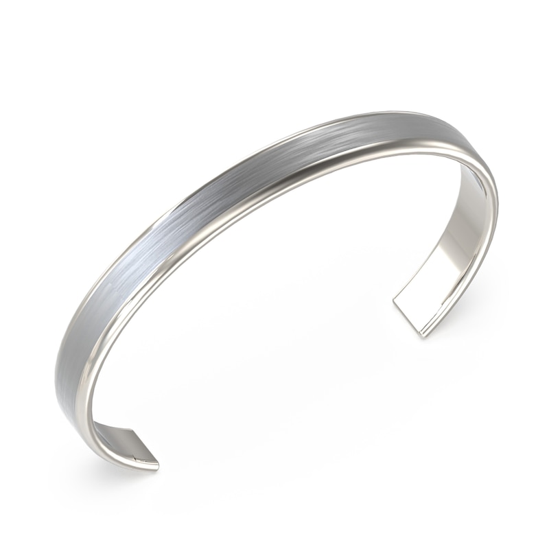 Main Image 1 of Guess Men's C Shape Brushed Stainless Steel Bangle