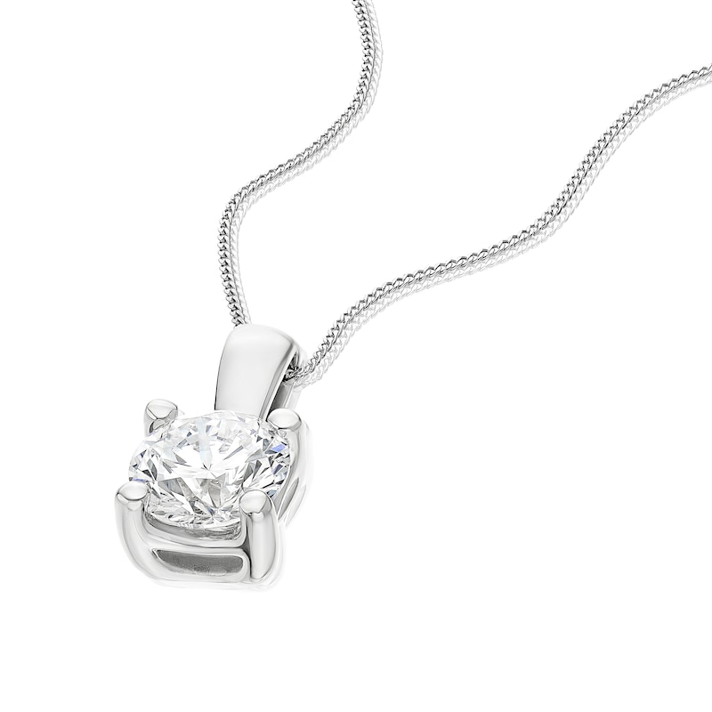 Main Image 2 of 9ct White Gold 1ct Lab Grown Diamond Necklace