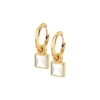 Thumbnail Image 1 of Hot Diamonds X Jac Jossa 9ct Gold Plated Calm Mother of Pearl Square Earrings