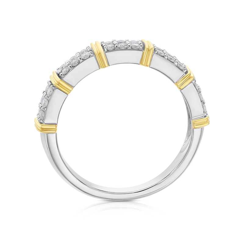 Main Image 3 of 9ct White & Yellow Gold 0.33ct Diamond Eternity Ring