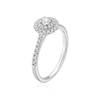 Thumbnail Image 2 of 14ct White Gold 0.40ct Diamond Round Double Halo Ring