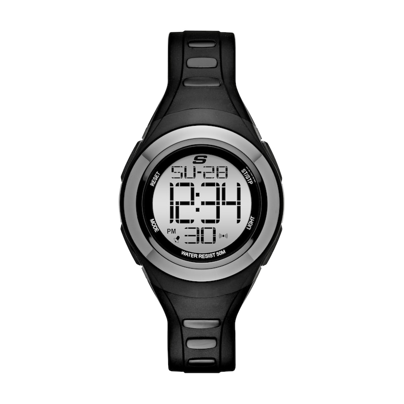 Main Image 1 of Skechers Tennyson Ladies' Digital Dial Black Plastic Strap Watch