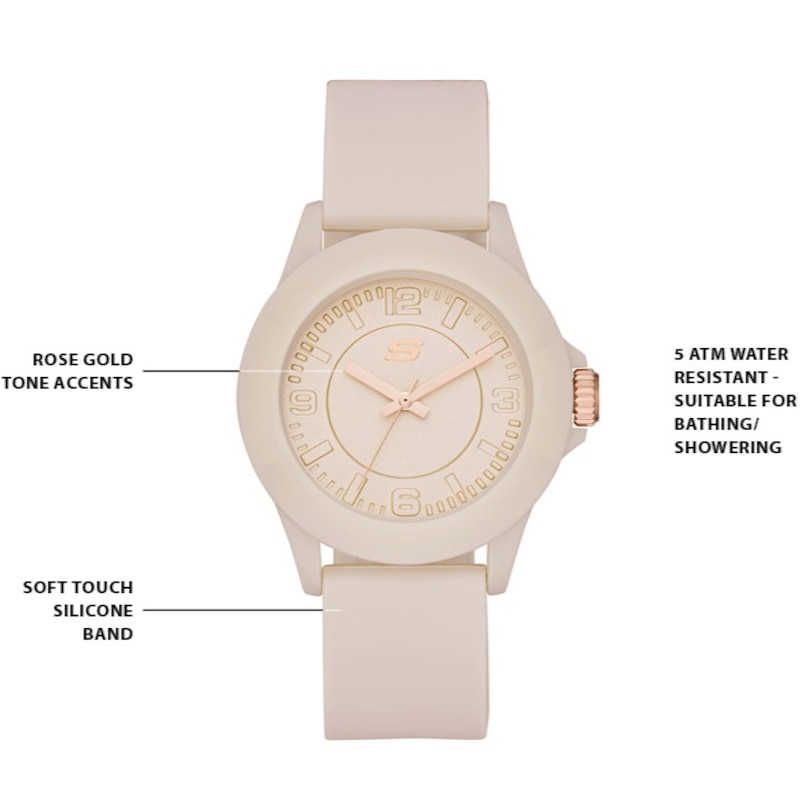 Main Image 4 of Skechers Rosecrans Ladies' All Baby Pink Silicone Strap Watch