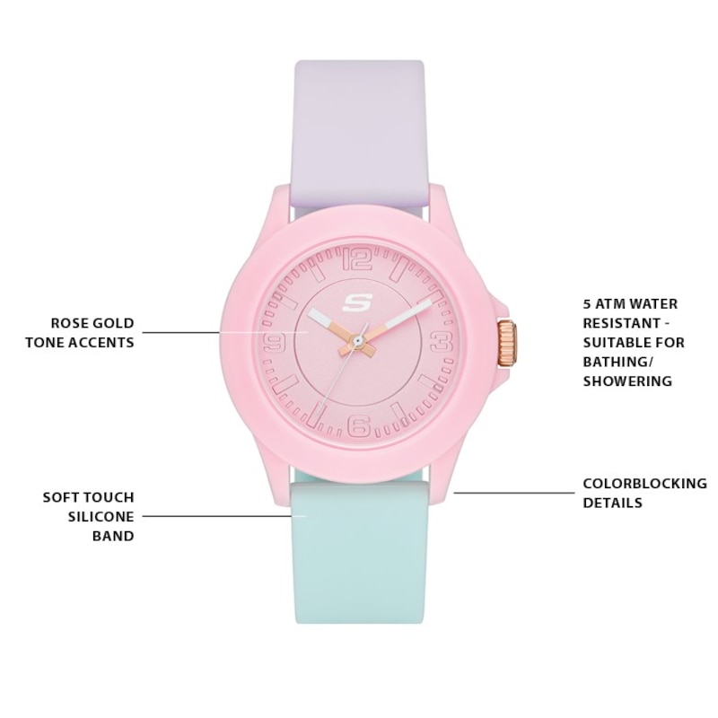 Main Image 4 of Skechers Rosencrans Ladies' Trio Pastel Colours Silicone Strap Watch