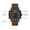 Thumbnail Image 4 of Skechers Redlands Men's Black Dual Digital Dial Brown Leather Strap Watch