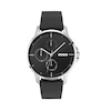 Thumbnail Image 1 of HUGO #Focus Men's Stainless Steel & Black Leather Strap Watch