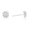 Thumbnail Image 1 of 9ct White Gold 0.25ct Lab Grown Diamond Cushion Earrings