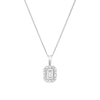 Thumbnail Image 1 of 9ct White Gold 0.30ct Lab Grown Diamond Emerald Pendant Necklace