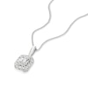 Thumbnail Image 2 of 9ct White Gold 0.30ct Lab Grown Diamond Emerald Pendant Necklace