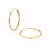 Thumbnail Image 1 of 9ct Yellow Gold Diamond Cut 13mm Sleeper Hoop Earrings