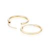 Thumbnail Image 2 of 9ct Yellow Gold Diamond Cut 13mm Sleeper Hoop Earrings