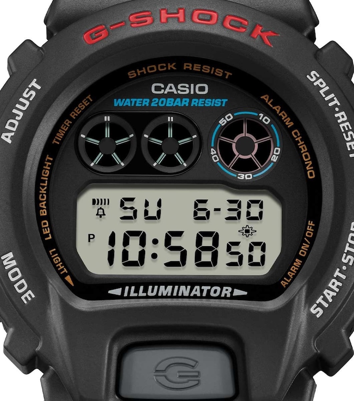 Main Image 6 of Casio G-Shock DW-6900U-1ER Men's Digital Black Resin Strap Watch