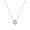 Thumbnail Image 1 of 9ct White Gold 0.25ct Diamond Daisy Cluster Pendant Necklace