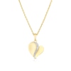 Thumbnail Image 1 of 18ct Yellow Gold Heart Cubic Zirconia Pendant 17.5&quot; Necklace