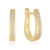 Thumbnail Image 1 of 18ct Yellow Gold Cubic Zirconia Huggie Hoop Earrings