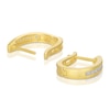 Thumbnail Image 2 of 18ct Yellow Gold Cubic Zirconia Huggie Hoop Earrings