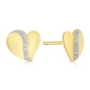 Thumbnail Image 1 of 18ct Yellow Gold Heart Cubic Zirconia Stud Earrings