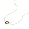 Thumbnail Image 2 of 9ct Yellow Gold Linked Onyx Heart Adjustable 15.5+1&quot; Necklace