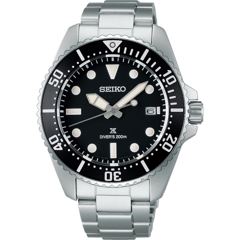 Main Image 1 of Seiko Prospex Men's "Pure Black" Solar Diver's Stainless Steel Watch